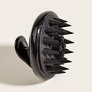 Silicone Head Body Massage Brush Hair Washing Clean Comb Hair Care (Black) Newly