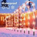 1x Solar Christmas Candy Cane Light Outdoor Waterproof Lights LED Christmas R8J3
