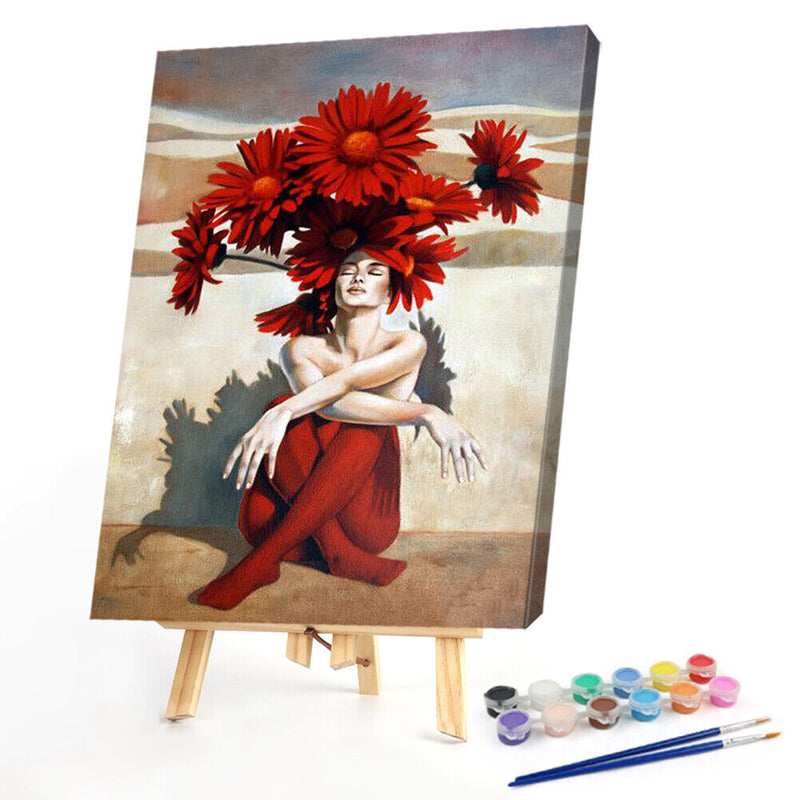 Flowers 40x50cm Oil Paint By Numbers Picture DIY Painting
