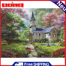 Round Diamond Painting Embroidery Picture Castle House Needlework Home Mosaic