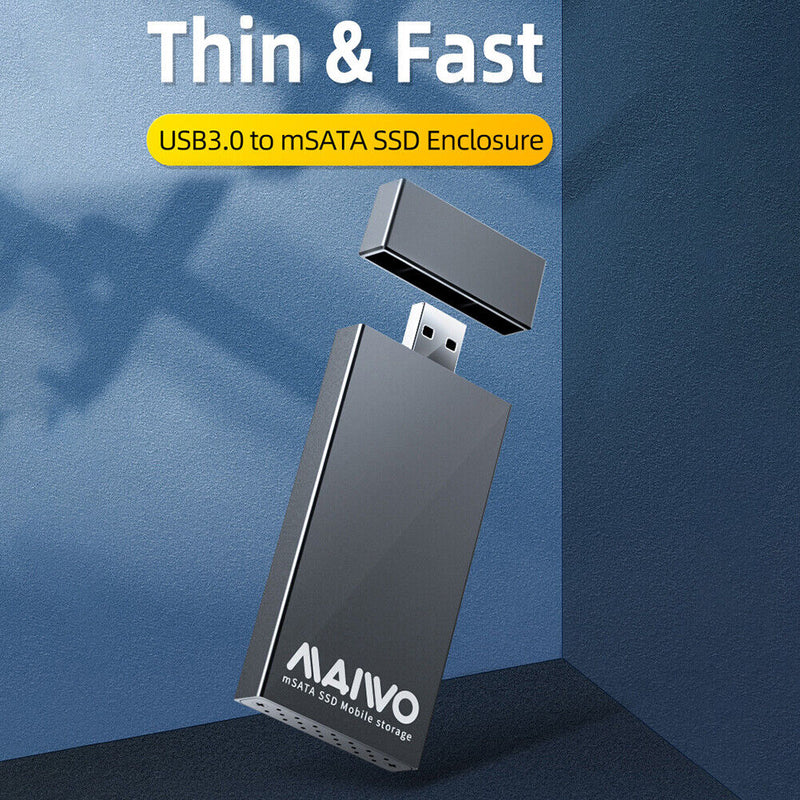 MAIWO K1642S 5Gbps USB 3.0 to mSATA SSD Box Aluminum Alloy Mobile Enclosure