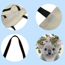 Cute koala Printed Shoulder Shopping Bag Casual Large Tote Handbag
