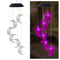 Solar Color Changing Wind Chime Lamps Star Moon Pendant Garden Light (B) Newly