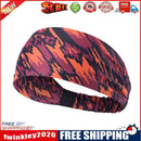 Printed Lycra Yoga Headband Bandanas Fitness Hair Band Headdress (Red)