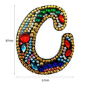 DIY Key Chain Diamond Painting Letters Women Bag Keyring Pendant Gift (C) Newly