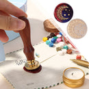25mm Sun Moon Stars Round Retro Seal Wax Seal Stamp Head Fire Paint for Wed
