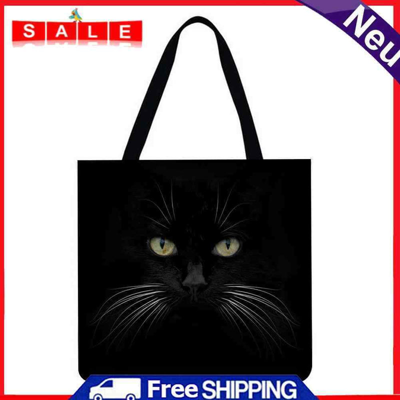 Garuru-Jidong Shopping Bag with Black Cat, 40 x 40 cm