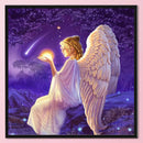 Full Cross Stitch Art Picture 11CT Stamped Angel Girl Embroidery Wall Ornament