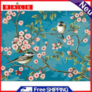 Full Embroidery Bird Flower 3-Beach 11CT Printed Cross Stitch Cotton DIY Kit
