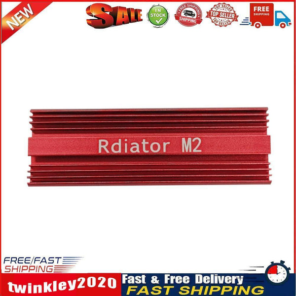 Solid State Hard Drive NVME Heat Sink Hard Disk Aluminum Radiator (Red) Newly