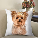 Crown Dog Print Linen Pillowcase Cushion Pillow Cover for Bed Sofa Car Throw