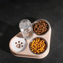 Home Drinking 3 in 1 Cat Automatic Dog Feeder Bowl Water Bottle Stainless Steel