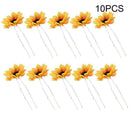 10PCS Daisy Sunflower Bridal Wedding Party Hair Pins Hair Decor DIY 2022 G1F3