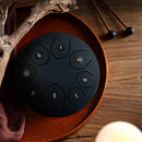 6 inch 8 Tune Hand Pan Steel Tongue Drum Musical Instrument (Navy Blue)