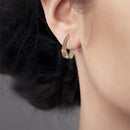 Dangle Stud Full Crystal Hoop Earrings Shinning Luxury Earrings Wedding Jewelry