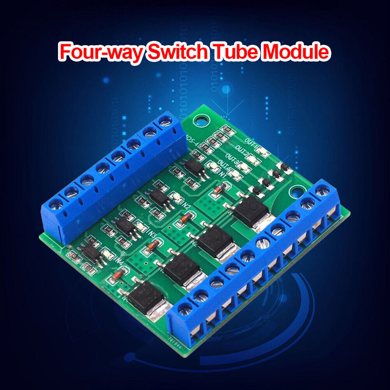 4-Channel MOSFET PLC Amplifier Board Driver Module 10A Optocoupler Isolatio