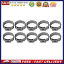 10pcs Single Ear Stainless Steel Hydraulic Hose Clamps O Clips (7.0-8.7mm)