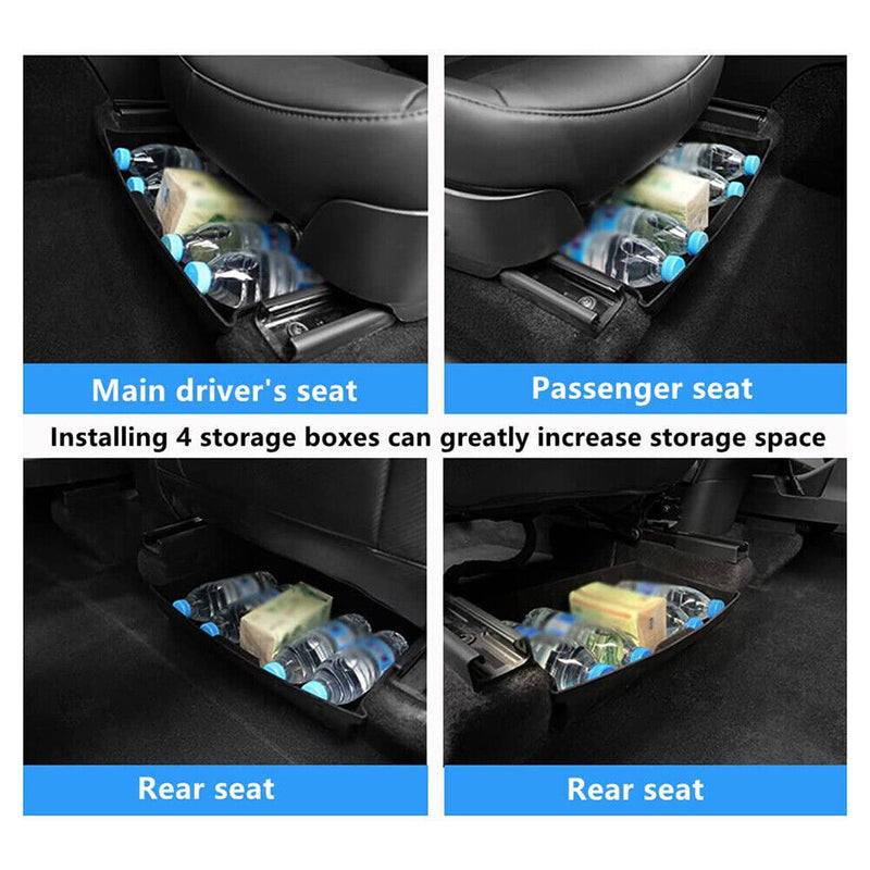 #A Car Under Seat Storage Case Auto Interior Back Seat Organizers for Tesla Mode