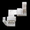 10Pcs 10mm RGB 4 Pin L Shape 90 Degree Solderless Connectors For 5050 12V LED