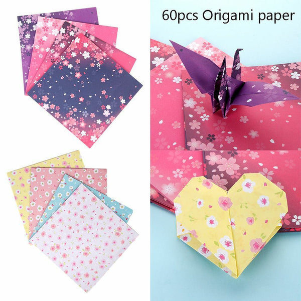 DIY craft Kids Handmade Scrapbooking  Cherry Blossom Origami  Folding Papers