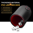 Leather Dice Cup with 5 Dices Bar Party KTV Entertainment Game Playing Toys
