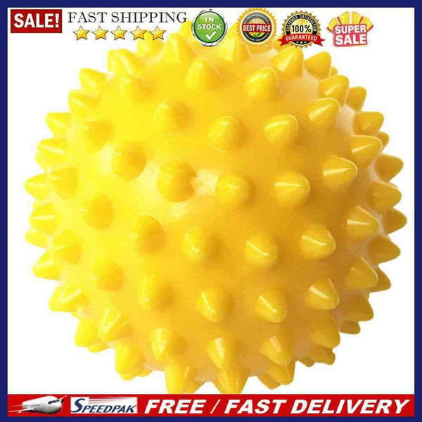 PVC Spiky Ball Trigger Point Fitness Hand Foot Pain Relief Ball (Yellow)