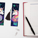 2pcs Diamond Painting Bookmark 5D DIY Special Shaped Drill Art Leather Tassels