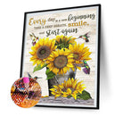 5D DIY Diamond Painting Kit Sunflower Full Round Drill Mosaic Rhinestone Pict