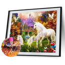 5D DIY Round Drill Diamond Painting Horses Cross Stitch Embroidery Mosaic Newly