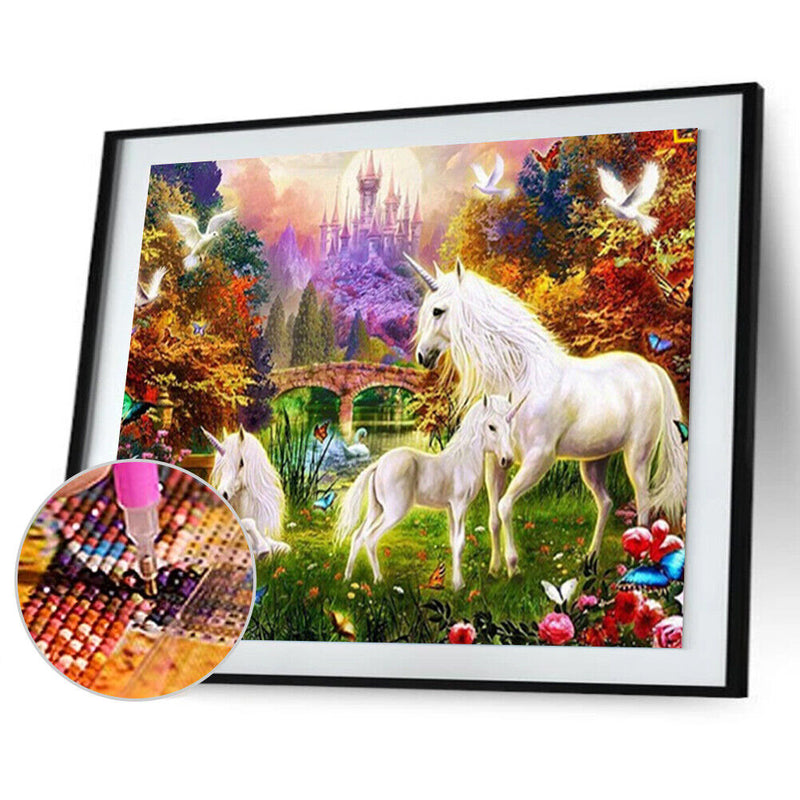 5D DIY Round Drill Diamond Painting Horses Cross Stitch Embroidery Mosaic Newly