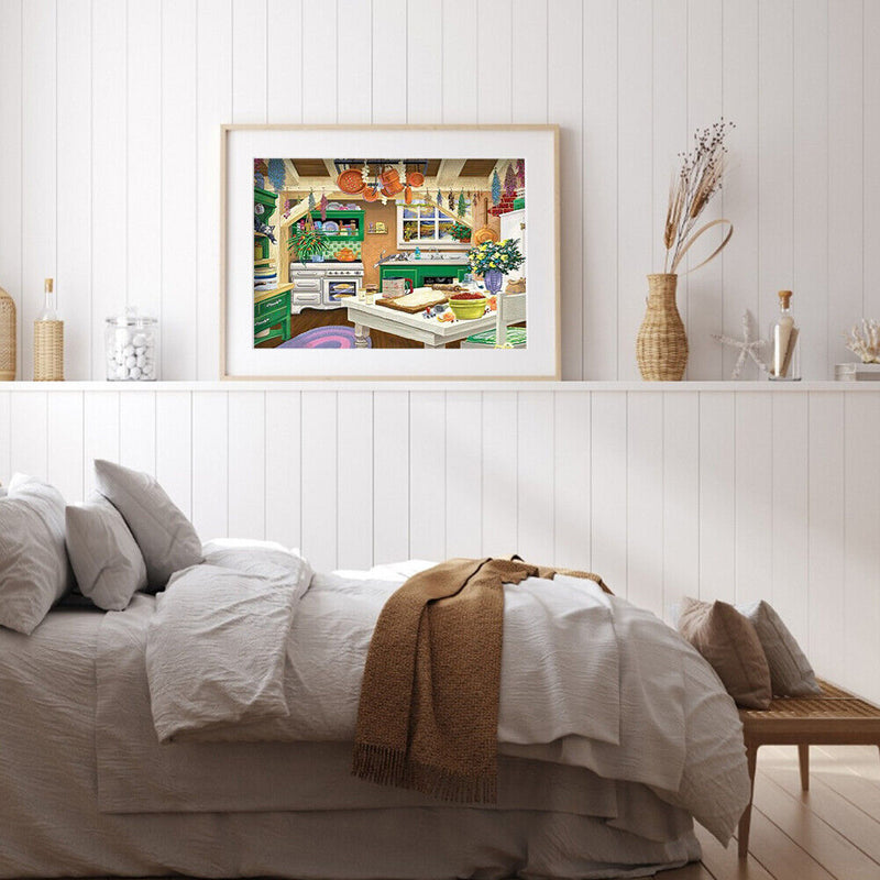 Full Round Drill Drawing Picture Kitchen Diamond Painting Living Room Ornam