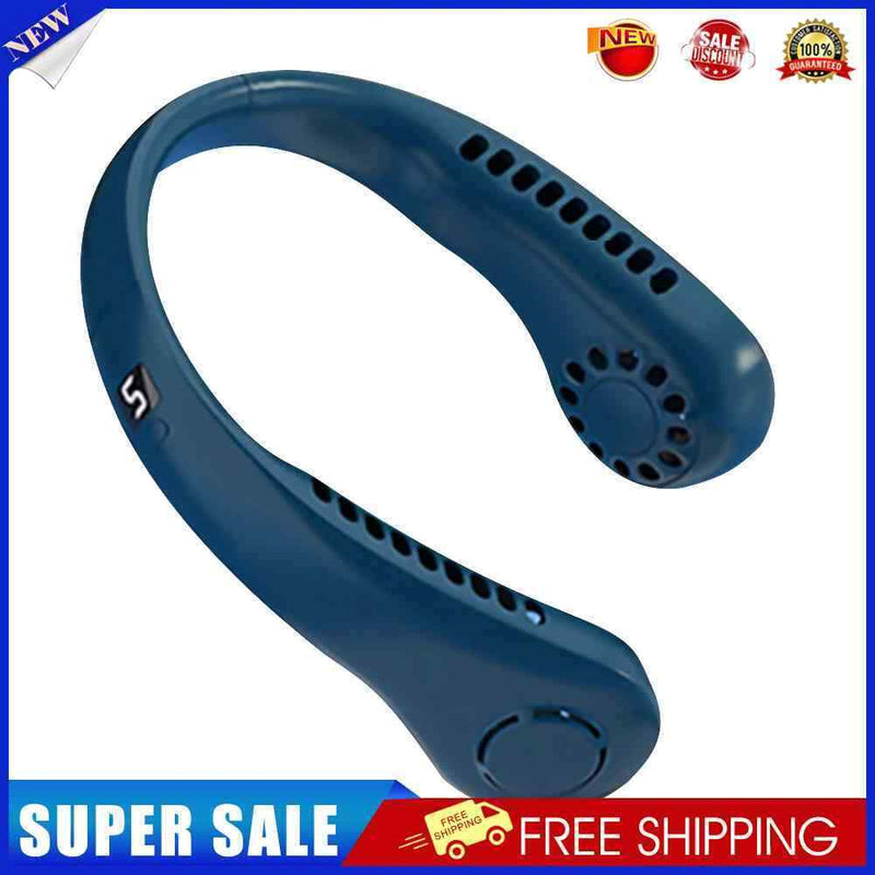 #A Portable Neck Fan Electric Mini Bladeless Mute Hanging Neck Fan for Outdoor