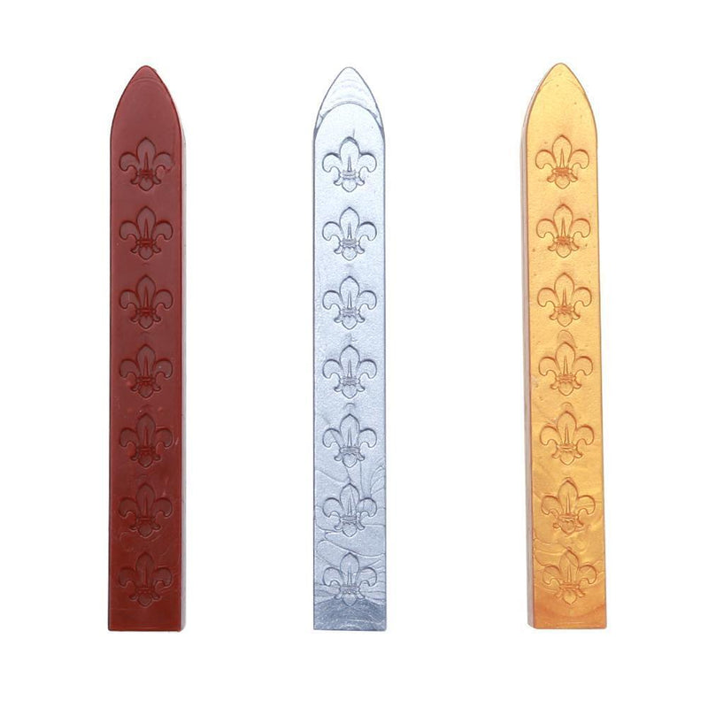 Ancient English Alphabet Letter Metal Seal Wax Stamps Sticks Candles Set (F