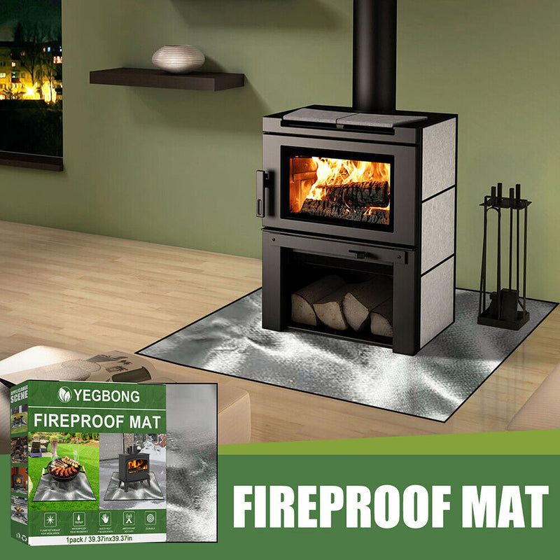 Outdoor Camping Fireproof Mat Fire Pit Grill Stove Blanket for Deck Patio Lawn