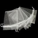 Jewelry Packing Drawstring Pocket Gift Bags Organza Gauze Sachet White Pouches