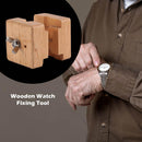 Wood Block Holder for Fixing Back Case Watchmaker Professional Watch Repair Tool