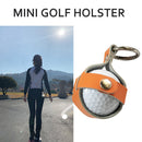 Golf Protective Cover Cowhide Golf Sports Training Ball Bag Holder (Orange)