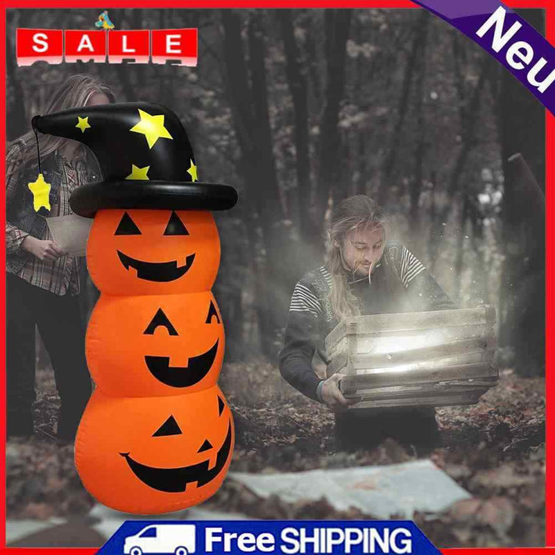 Halloween Decor Pumpkins Stacked Eco-friendly Thickened Pvc Outdoor Party Decor