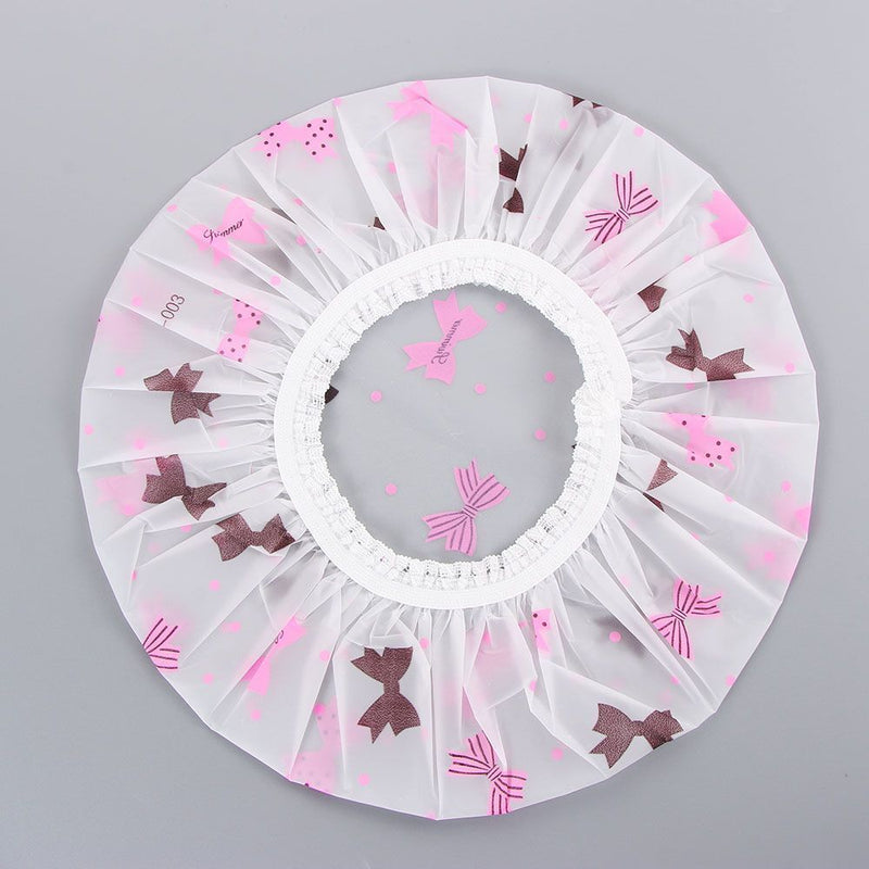 Waterproof Reusable Thicken Elastic Shower Cap Hair Cover Bath Hat Spa Bathing
