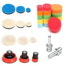Sponge Car Polisher Drill Waxing Buffing Kit Buffing Waxing Sponge Pads