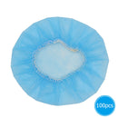 100pcs Disposable Headphone Covers Non-Woven Headset Stretch Caps (Blue) Newly