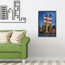 DIY Diamond Mosaic Flag Twin Towers Picture Full Round Rhinestone Painting Kit