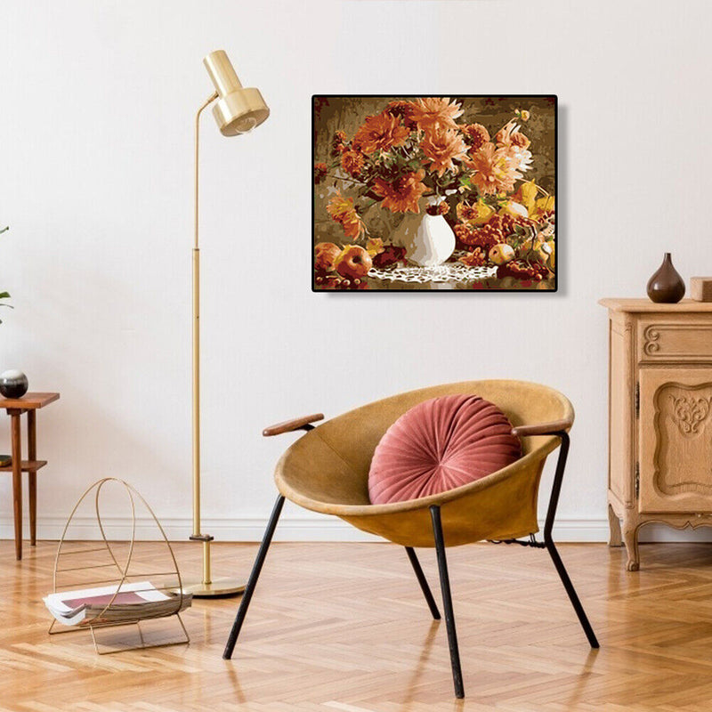 DIY Digital Oil Painting By Numbers Kits Desk Flowers Modern Wall Art Decoration