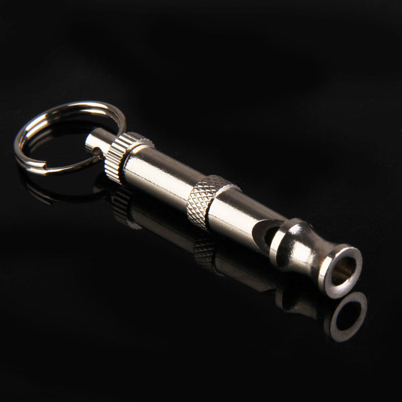 Pet Training Adjustable Ultrasonic Flute Dog Whistle Sound Keychain