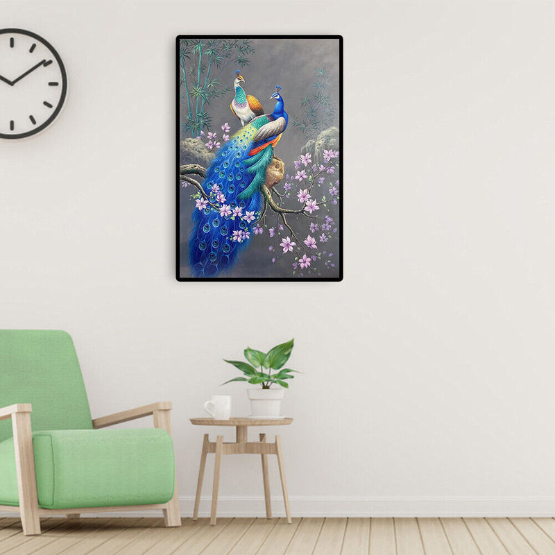 Peacock Oil Paint By Numbers DIY Acrylic Painting on Canvas Wall Art Picture Kit