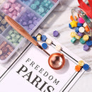 Wooden Handle Sealing Wax Bead Tablet Melting Spoon for Scrapbooking (C) Newly