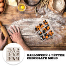 Halloween Letter Alphabet Silicone Chocolate Fondant Cake DIY Moulds Mold Q6I9