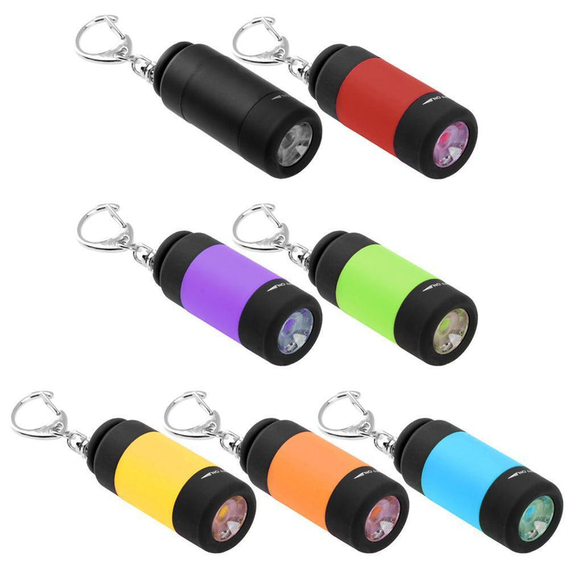 LED Mini Flashlight Portable Key Chain Outdoor Camping Hiking Torch (Red)