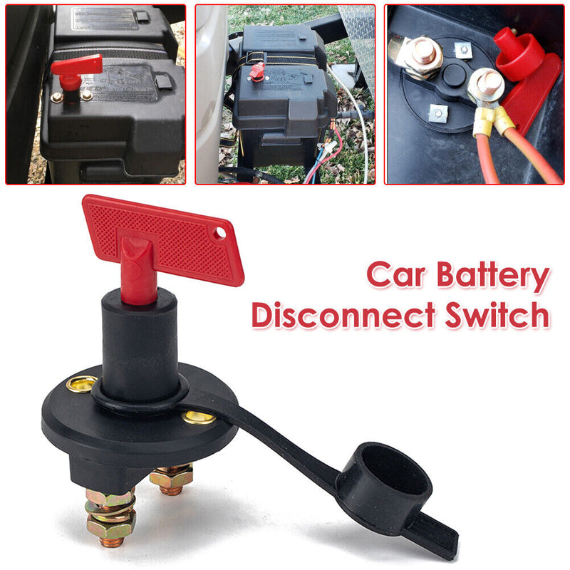 200A Car Battery Disconnect Switch Cut Off Switch Isolator with Dust Cover Newly