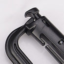 Outdoor D-Shaped Backpack Carabiner Plastic Steel Hanging Clasp (Black) Newly